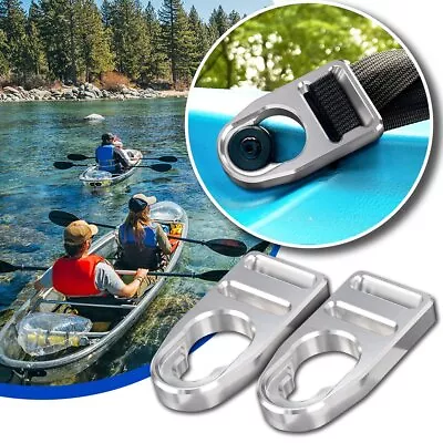 2pcs Aluminum For Kayak Seat Strap Replacement Buckle Clip Lifetime Emotion HL • £8.99