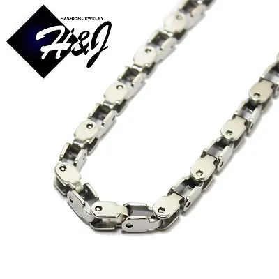 18-40 MEN's Stainless Steel 5mm Silver Box Bike Link Chain Necklace • $15.99