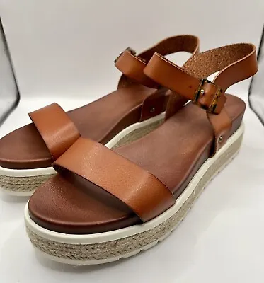 MIA Faustina Rope Wrapped Platform Wedge Sandals Brown Women’s 11m New With Tags • $20