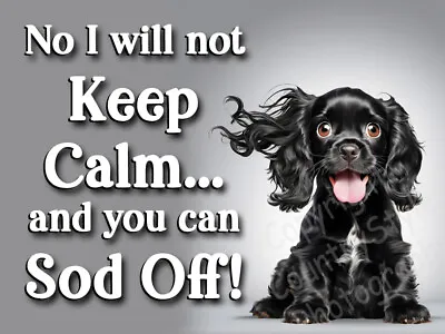 Cocker Spaniel Black Pet Puppy Dog Funny Flexible Fridge Magnet Christmas Gift • £4.95