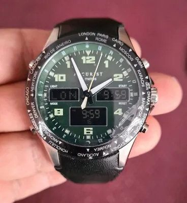 Accurist - 7314 - Men's   Racing Green Analogue/ Digital  Watch. • £59.99