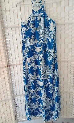 Witchery Ladies Womens Maxi Dress Blue White Size 12 • $20