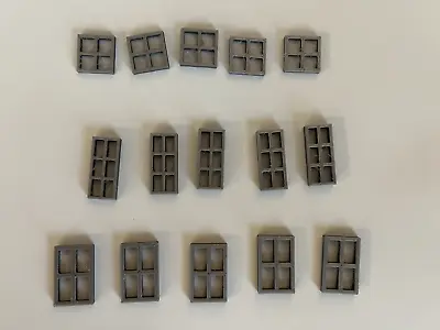 O Scale Standard Windows - Pack Of 15 Featuring 3 Different Designs • $12.95