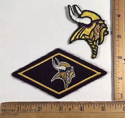 Vintage Lot Of 2 Minnesota Vikings Iron On Logo Patches NFL Football • $7.25