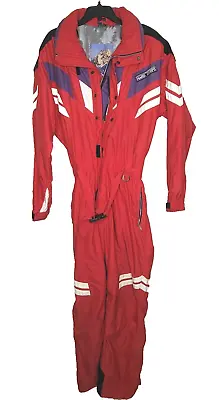 Vintage Hard Corps Men's XL Retro One-Piece Red Snow Ski Snowsuit Snow 80s 90s • $89.95