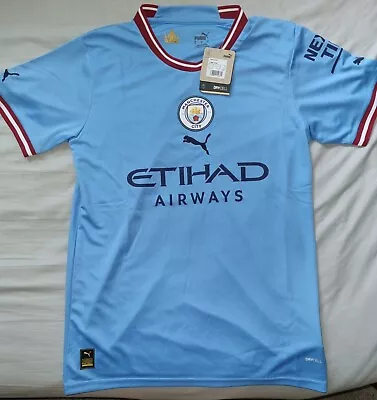 New MAN CITY 22/23 Home Shirt Size S • £40