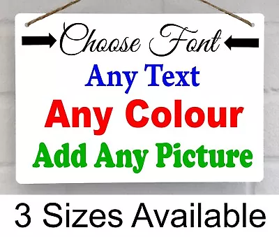 Custom Made Metal Wall Sign Picture Text Or Business Logo Indoor Outdoor Signage • £5.99