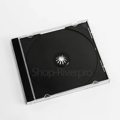 50 CD Jewel Cases With Black Tray Assembled 10.4mm Spine High Quality Brand New • £23.99