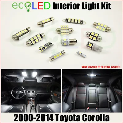 Fits 2000-2014 Toyota Corolla WHITE LED Interior Light Package Kit 6 Bulbs • $9.99