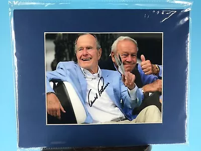 Arnold Palmer President Bush Signed Club Photo PSA Authenticated Wrapped Mint • $49.95