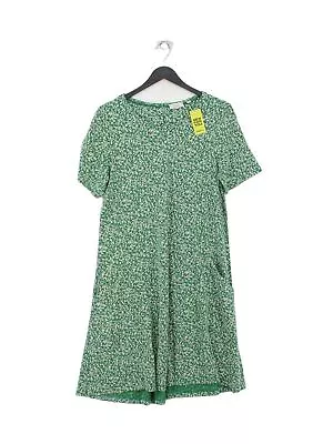 FatFace Women's Midi Dress UK 12 Green 100% Cotton T-Shirt Dress • £24