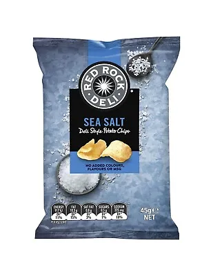 Red Rock Chip Sea Salt 45g X 18 • $42.95