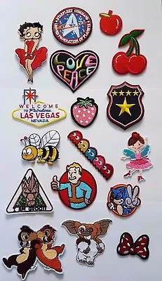 Embroidered Iron On Patches Sew On Patches Badge Transfers Fancy Dress Brand New • £2.99