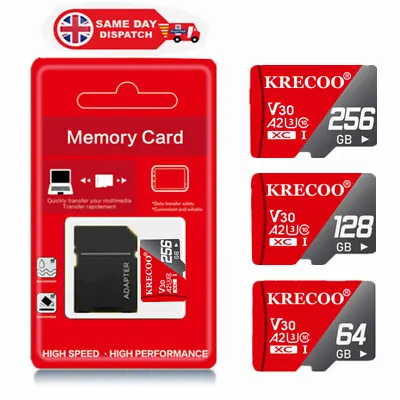 256GB Micro SD Card 64/128GB Ultra U3 Class 10 TF Memory Card Wholesale Pricing • £3.49