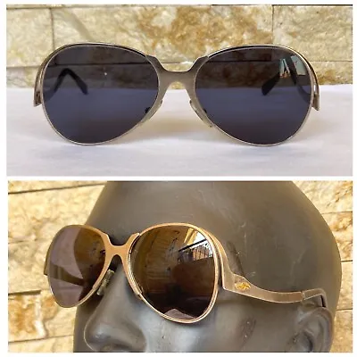 Vintage Jacques Fath Vendome Sunglasses France 54-18 Patented Metal Silver 1970s • $180