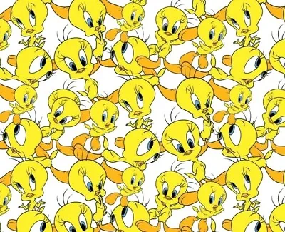 $2.99 • Buy Fat Quarter Fabric  Looney Tunes Tweety Bird Expressions 2 Camelot  Cottons  Fq