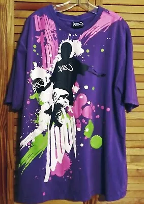 K1x Nation Of Hoops T-shirt 3xl Purple 2-sided Graphics Short Sleeves  • $16.19