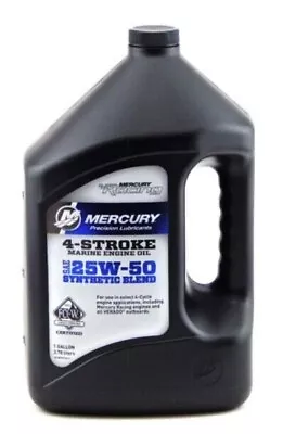 Mercury New OEM 25W50 Synthetic Blend Racing Marine Engine Oil Gallon- 8M0078014 • $67.89