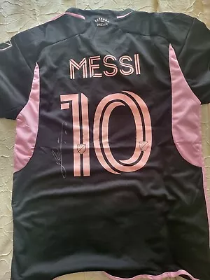 Lionel Messi Hand Signed Inter Miami Away Shirt With Coa • £199.99