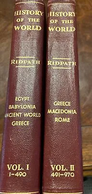 Ridpath's History Of The World Volumes I & II 1941 Editions • $37.50