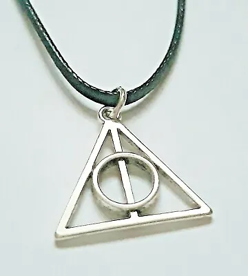 £3.25 • Buy Deathly Hallows Symbol Harry Potter Tibetan Silver Pendant Necklace UK