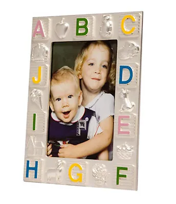 FIRST YEAR BABY PHOTO FRAME 1.5x2  PHOTO SILVER PLATED CHRISTENING GIFT NEWBORN  • £4.99