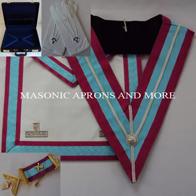 Mark Worshipful Masters Apron Collar Jewel Gloves & Hard Case Set(MA5121-C) • $329.99