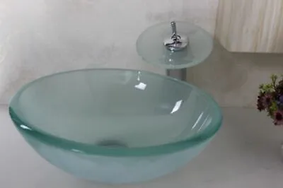 £129.99 • Buy FROSTED Bathroom GLASS Wash Basin Bowl Sink Bowl Vessel ( SINK ONLY)