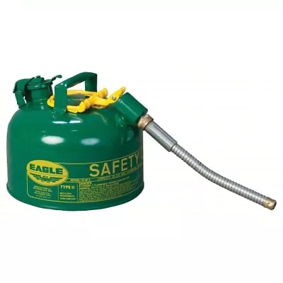 Eagle Type II Green 2 Gallon Safety Can With 7/8  Flexible Spout • $109.99