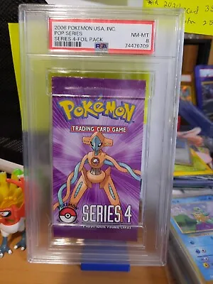 2006 Pokemon Pop Series 4 Sealed Booster Pack Graded PSA 8 NM-MT (cert 74476709) • $159.59