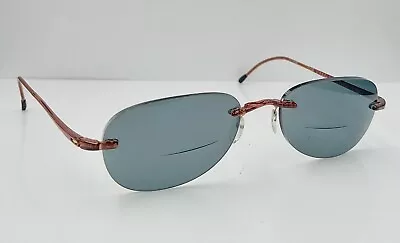 Vintage Silhouette 3186 Brown Oval Rimless Sunglasses Austria FRAMES ONLY • $37.40