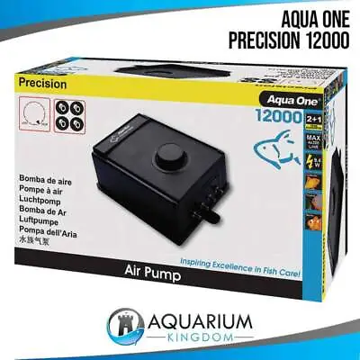 $79.90 • Buy Aqua One Precision 12000 Aquarium Air Pump -Fish Tank Aerator Oxygen Bubbles Pod