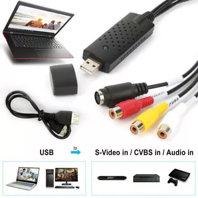 Capture Card USB 2.0 Audio TV Video VHS VCR To DVD Converter Adapter • $8.75