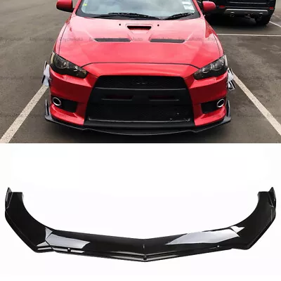 For Mitsubishi Outlander Front Bumper Lip Spoiler Splitter Glossy Black • $57