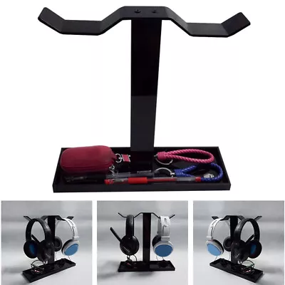Headphone Stand Acrylic Dual Balance Headset Stand Gaming Headset Holder Racks • $27.03