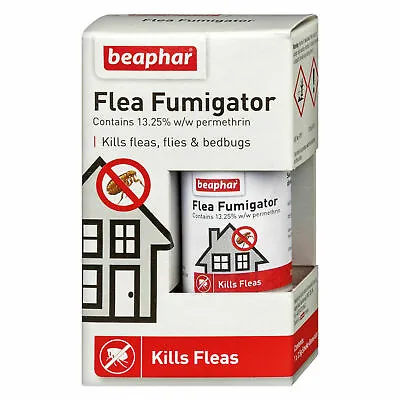 Beaphar Flea Fumigator Smoke Fumigation Insect Killer Bomb 3.5g House Carpet • £8.50