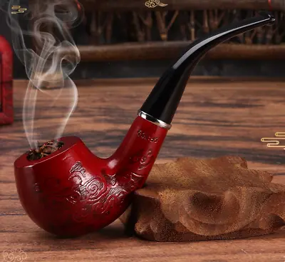 Smoking Pipe Durable Tobacco Vintage Wooden Pipes Cigar Cigarette Unique Gift AU • $13.99