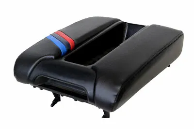 Center Console Lid Armrest Leather Cover For BMW E39 97-03 Black M Style Stripes • $29.99