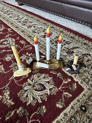 Vintage Light Candolier Drip Candle Electric Candelabra Christmas Lights • $10