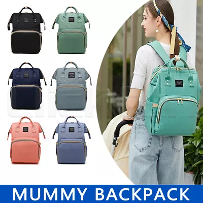 $24.99 • Buy Waterproof Large Mummy Nappy Diaper Bag Baby Travel Changing Backpack