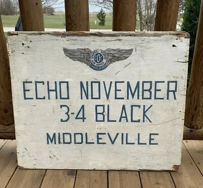 $400 • Buy Antique Vintage United States Air Force Observer Echo November Wooden Sign