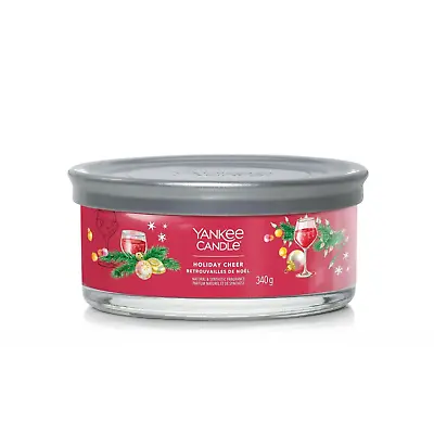 Yankee Candle Signature Multiwick Tumbler Holiday Cheer Christmas Xmas Festive • £29.99