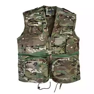 Outdoor Fishing Vest Camping Summer Photography Hunting Clothing Camo Defect • £19.99