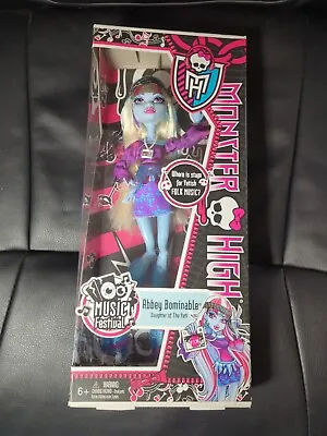 2012 Monster High Music Festival ABBEY BOMINABLE VIM Backstage Pass NEW • $99