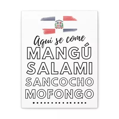 Aquí Se Come Mangú Salami Sancocho Mofongo - Wall Art - Dominican Decor • $18.98