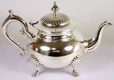 Antique Vtg H.O.L. Signed EPNS Silverplate Footed Individual Teapot Coffee Pot • $35