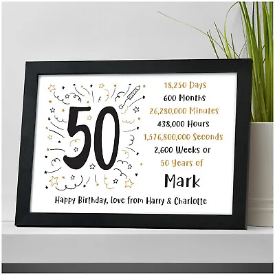PERSONALISED 21st 30th 40th 50th 60th 70th Birthday Gifts For Him Her Dad Mum • £4.95