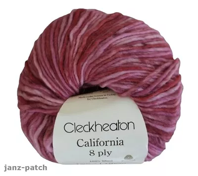 4 X 100g - Cleckheaton California 8ply Knitting Crochet Yarn - 100% Wool 185m • $39.95