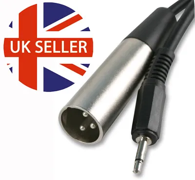 £4.69 • Buy 2m XLR Plug To 3.5mm Mono Jack Plug Cable Laptop To Microphone PA PRO AUDIO LEAD