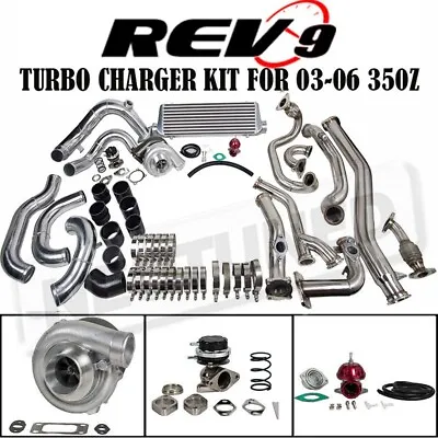 Rev9 Complete Bolt On T3 60-1 Turbo Charger Kit Fits 03-06 350z Z33/g35 Vq35de • $1890